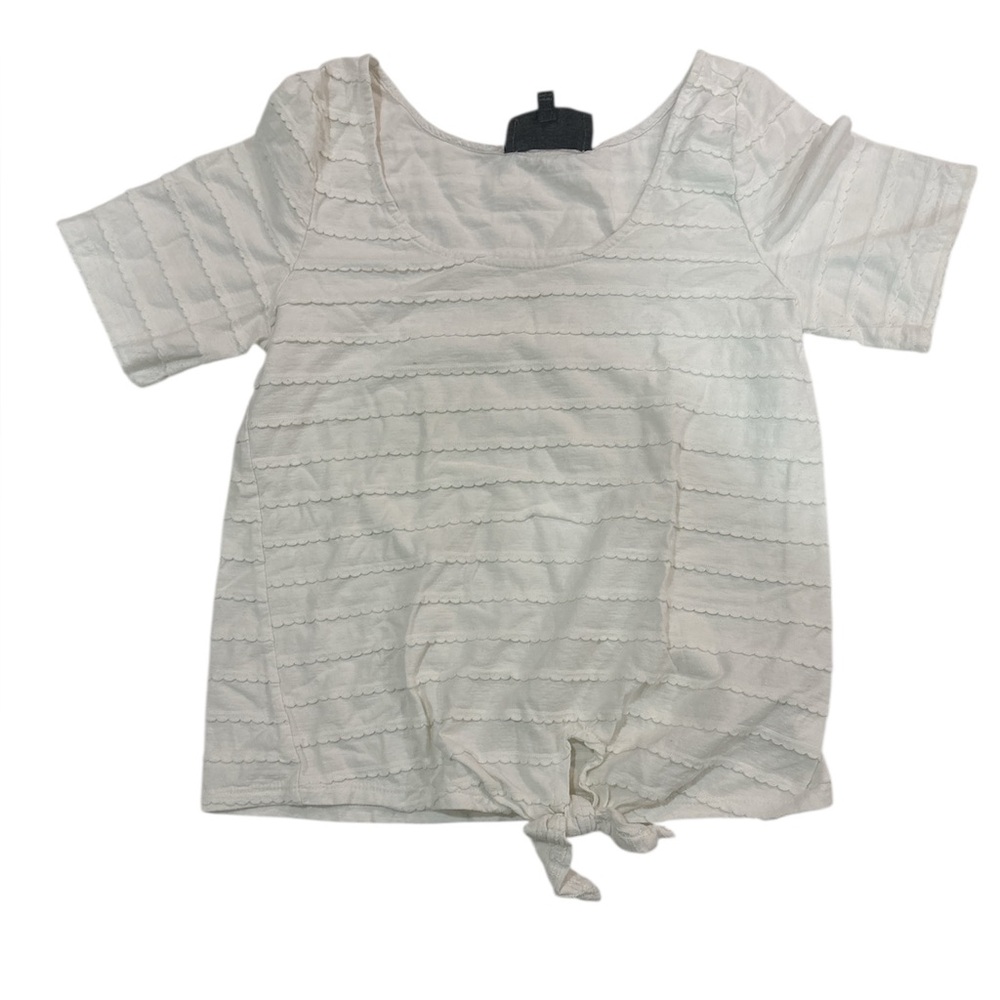 Anthropologie Sunday in Brooklyn Cream Short Sleeve Top